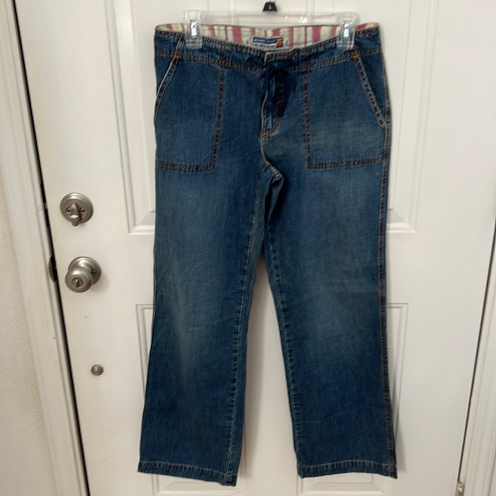 Old navy jeans , just below the waist sz 8